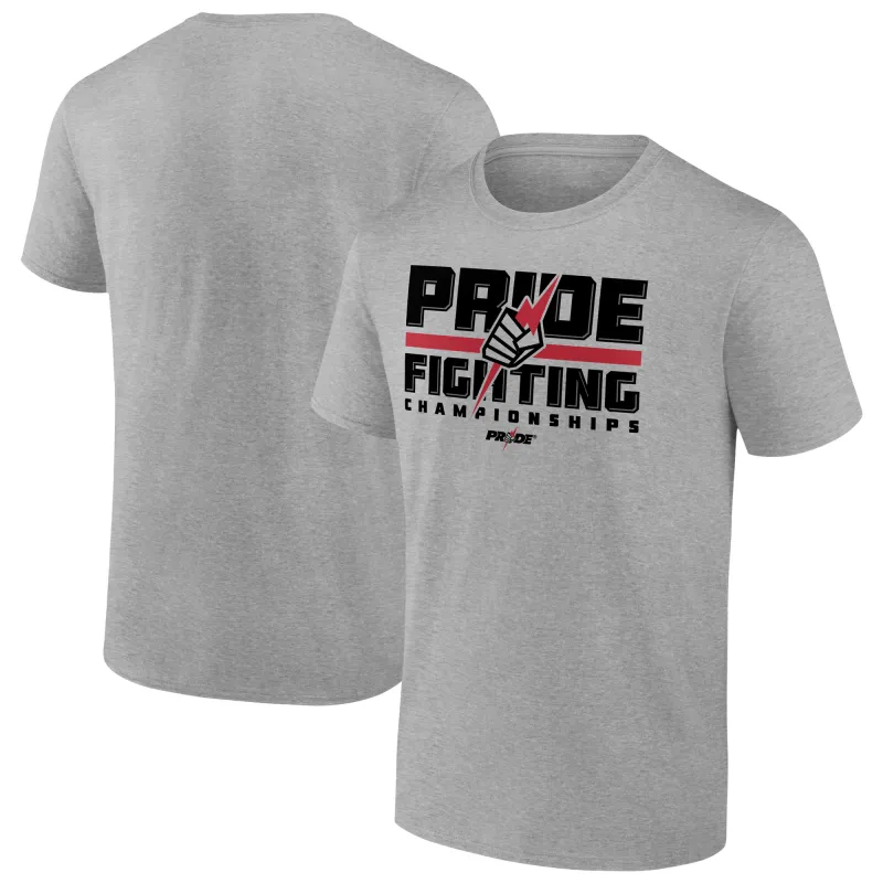 Men's  Pride Fighting Championship Heather Gray Original Logo T-Shirt sold by UFC