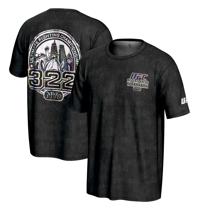 Men's ProSphere Black UFC 322 NYC T-Shirt sold by UFC