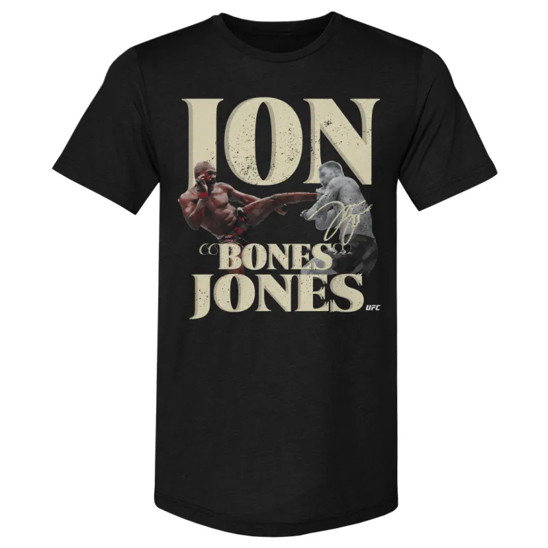 Men's  Heather Black Jon Jones High Kick Premium T-Shirt sold by UFC