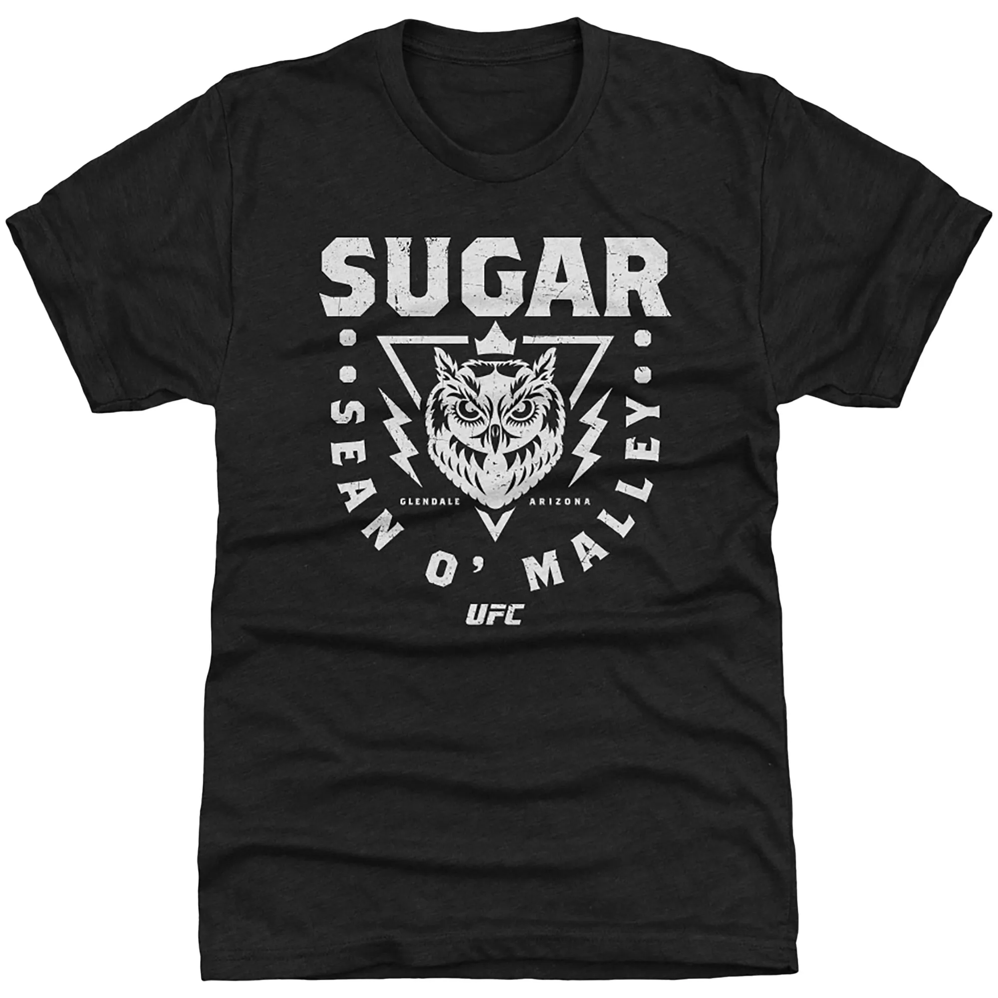 Men's 500 Level Heather Black Sean O'Malley The Sugar Show Premium Tri-Blend T-Shirt sold by UFC