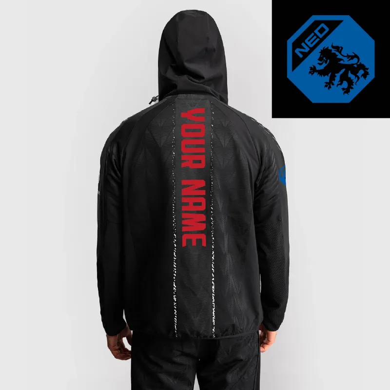 Men's UFC Zenith by Venum Black Authentic Fight Night Netherlands Personalized Full-Zip Walkout Hoodie sold by UFC