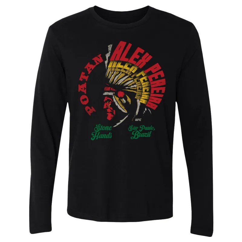 Men's 500 Level Black Alex Pereira Long Sleeve T-Shirt sold by UFC