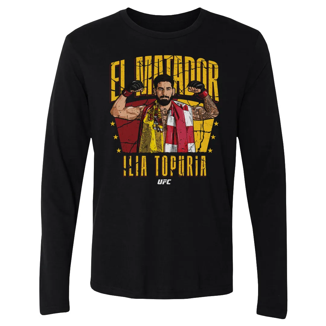 Men's 500 Level Black Ilia Topuria Long Sleeve T-Shirt sold by UFC