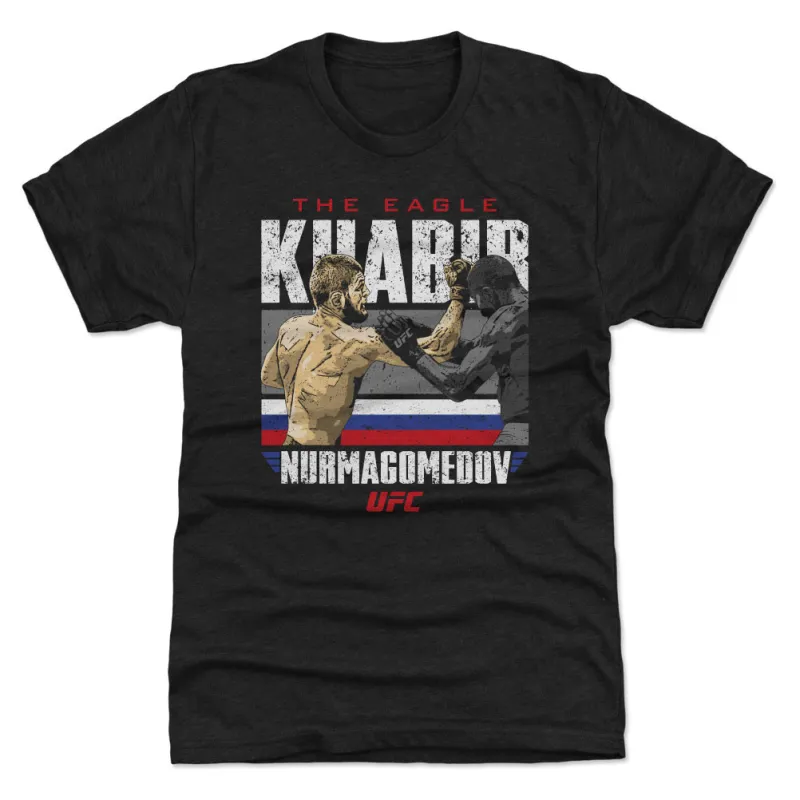 Men's 500 Level Heather Black Khabib Nurmagomedov "The Eagle" Premium Tri-Blend T-Shirt sold by UFC