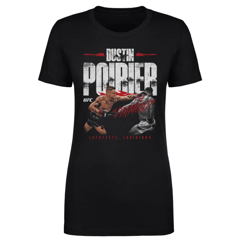 Women's 500 Level Black Dustin Poirier "The Diamond" T-Shirt sold by UFC