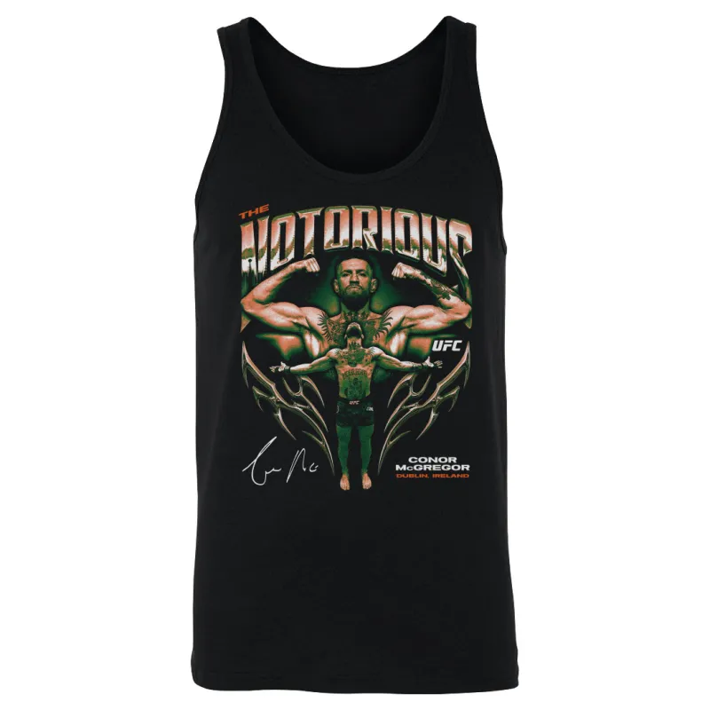 Men's 500 Level  Black Conor McGregor "The Notorious" Grunge Tank Top sold by UFC