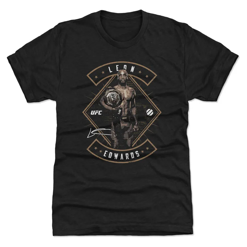 Men's  Heather Black Leon Edwards  T-Shirt sold by UFC