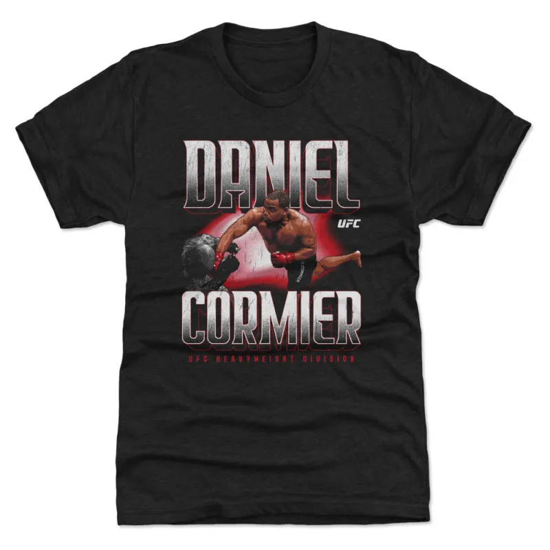 Men's 500 Level  Heather Black Daniel Cormier  Premium Tri-Blend T-Shirt sold by UFC