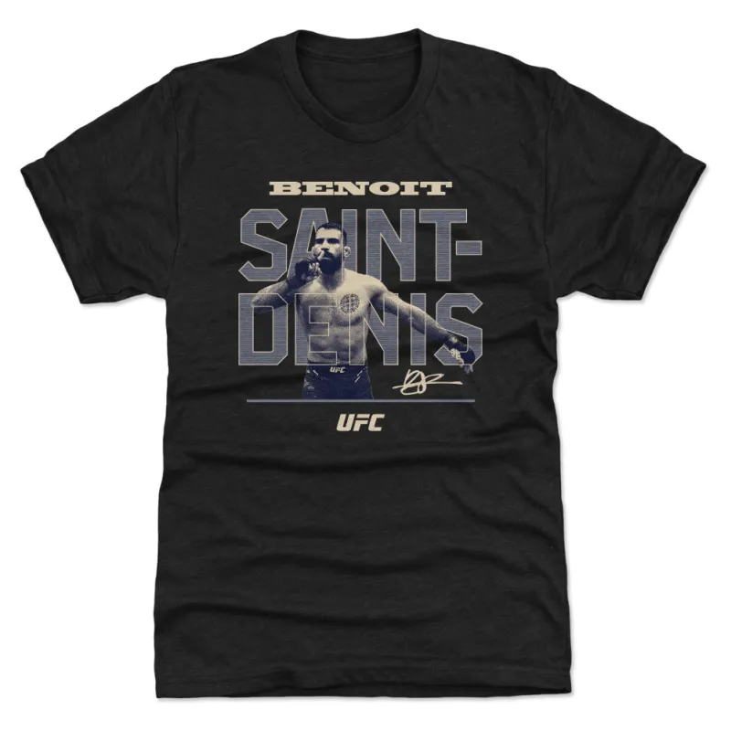Men's 500 Level Heather Black Benoit Saint-Denis Tri-Blend T-Shirt sold by UFC
