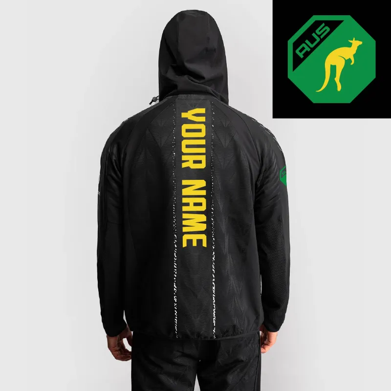 Men's UFC Zenith by Venum Black Authentic Fight Night Australia Personalized Full-Zip Walkout Hoodie sold by UFC