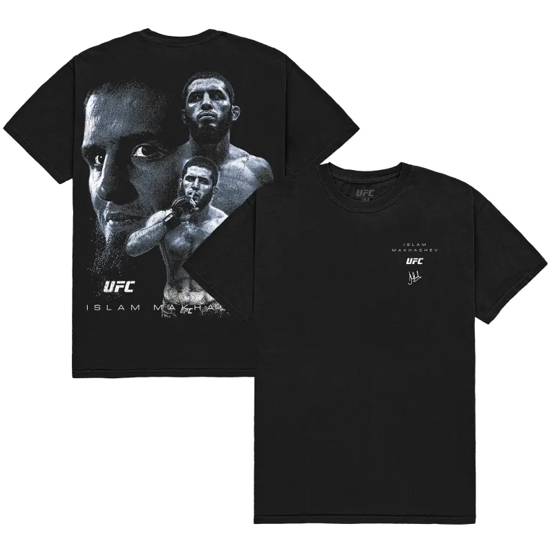 Men's Black Islam Makhachev UFC 322 Graphic T-Shirt sold by UFC