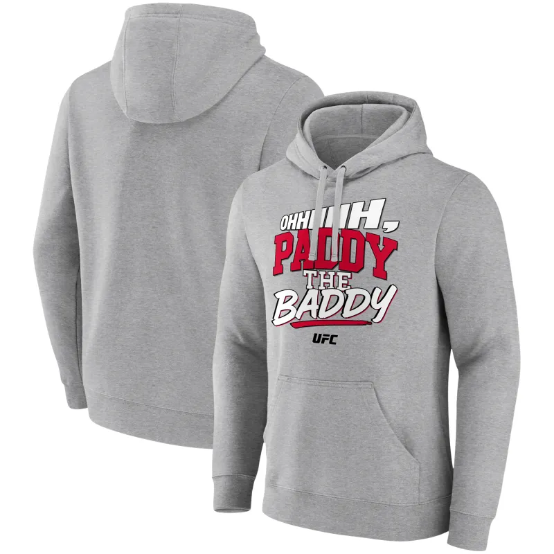 Men's Gray Paddy Pimblett Oh, Paddy The Baddy Pullover Hoodie sold by UFC