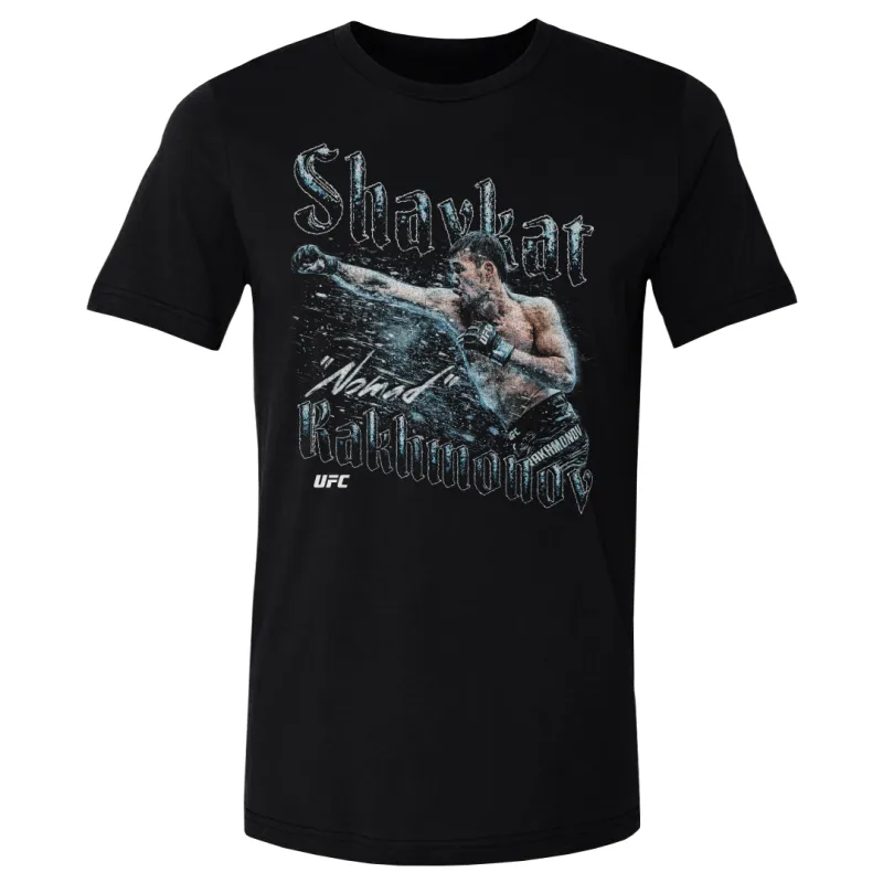 Men's Black Shavkat Rakhmonov Grunge T-Shirt sold by UFC