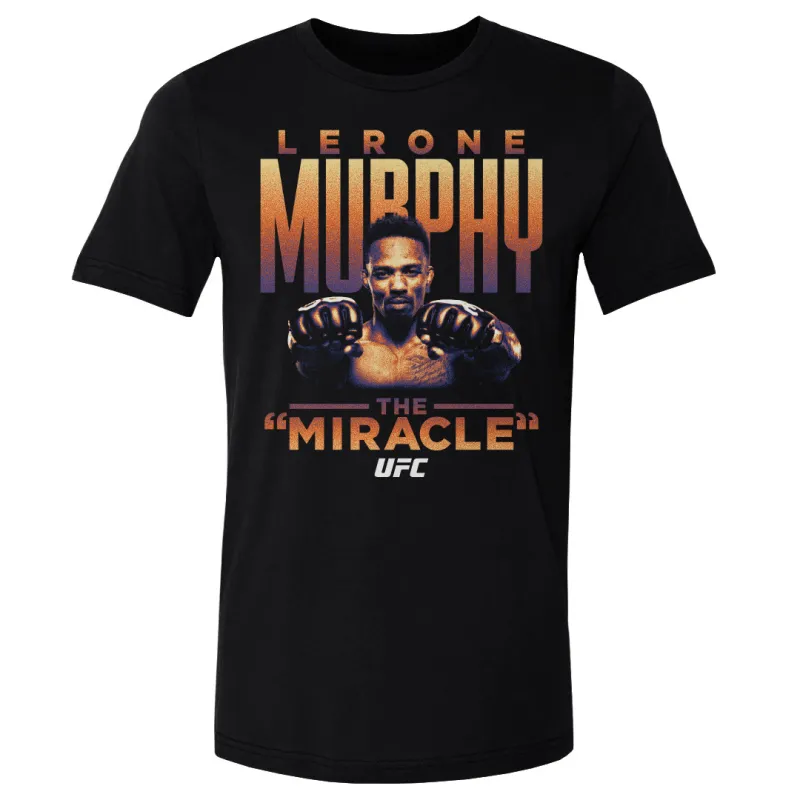 Men's 500 Level Black Lerone Murphy UFC Bitmap T-Shirt sold by UFC