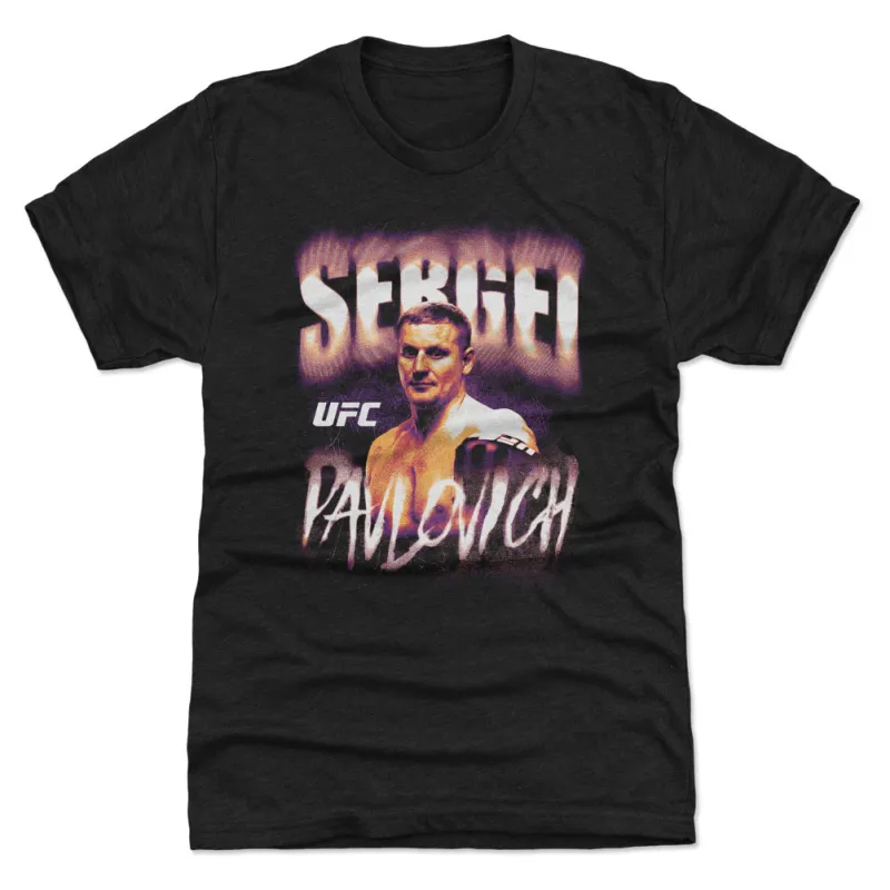 Men's 500 Level Heather Black Sergei Pavlovich Premium Tri-Blend T-Shirt sold by UFC