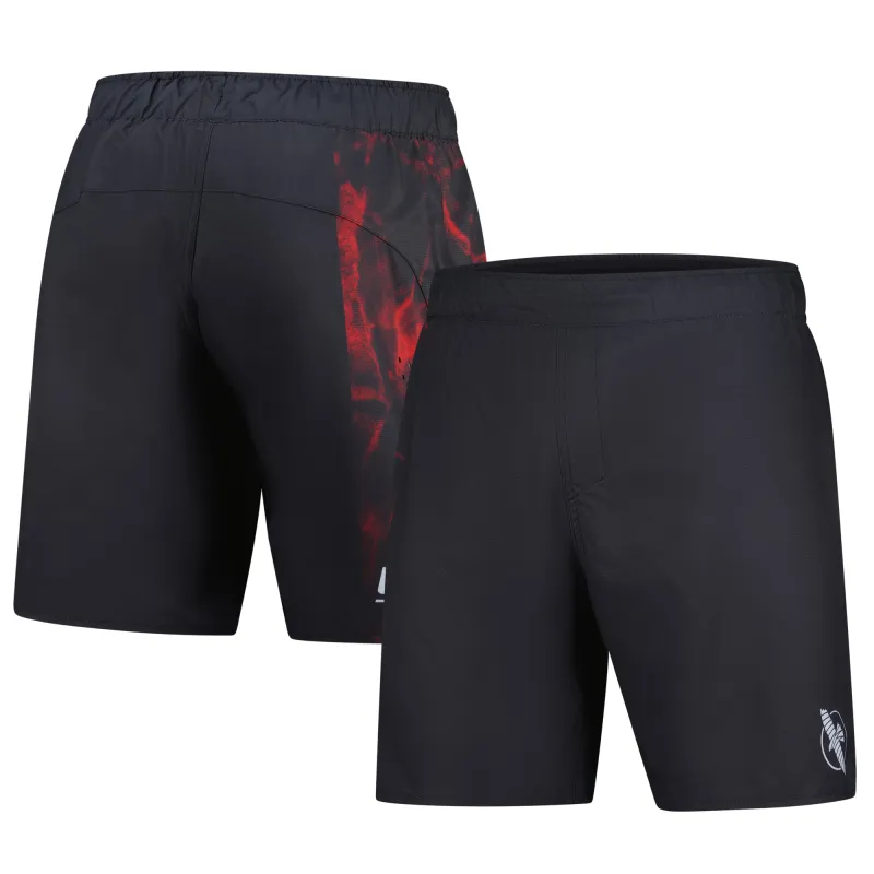 Men's UFC x Hayabusa Black/Red BJJ Grappling Shorts made by UFC