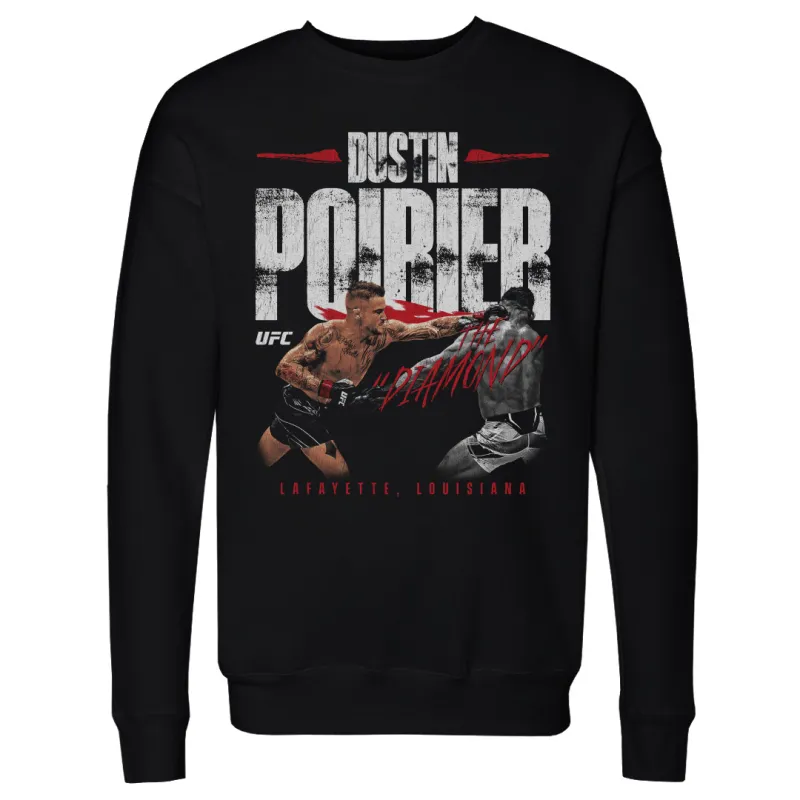 Men's 500 Level  Black Dustin Poirier "The Diamond" Pullover Sweatshirt sold by UFC