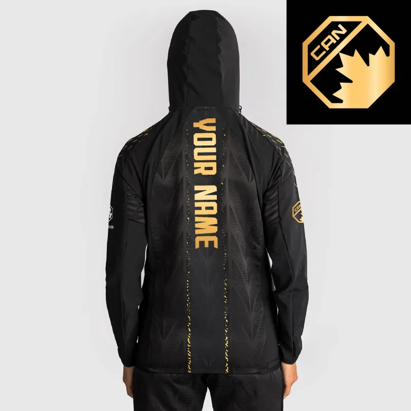 Women's UFC Zenith by Venum Black/Gold Authentic Fight Night Canada Personalized Champion Full-Zip Walkout Hoodie sold by UFC
