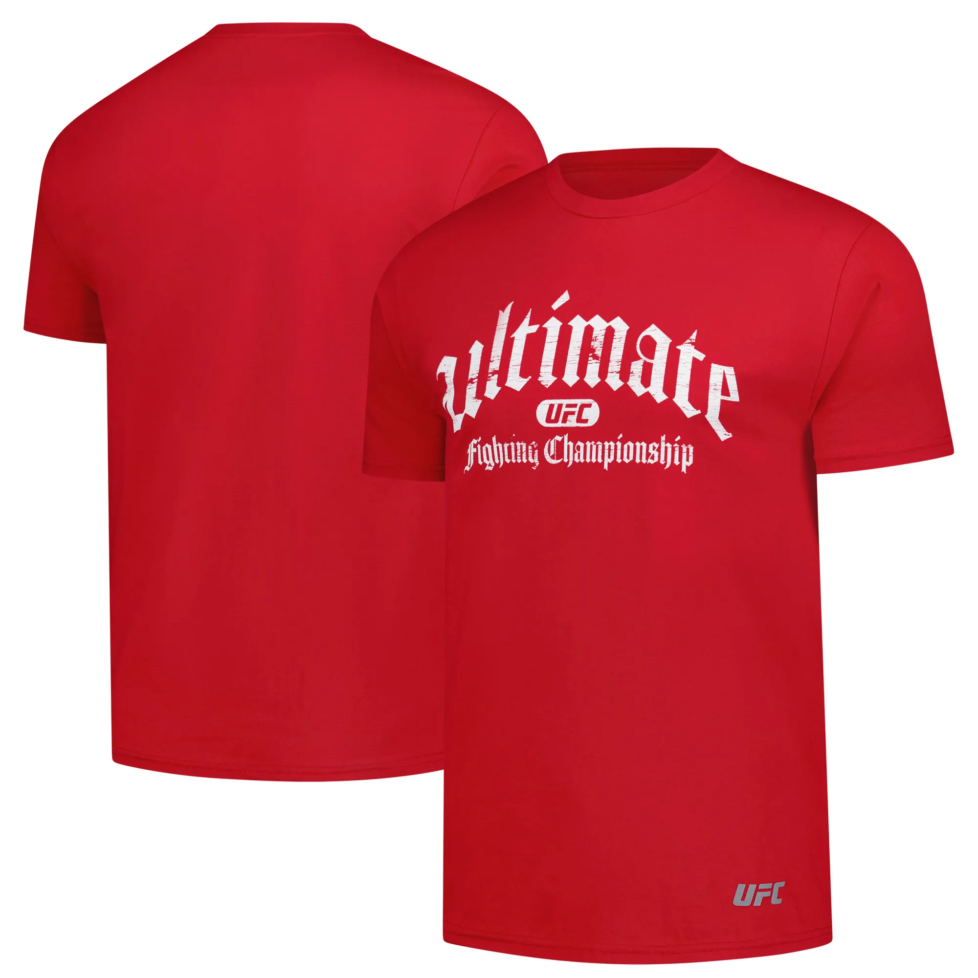 Men's Red UFC Arched Wordmark T-Shirt sold by UFC