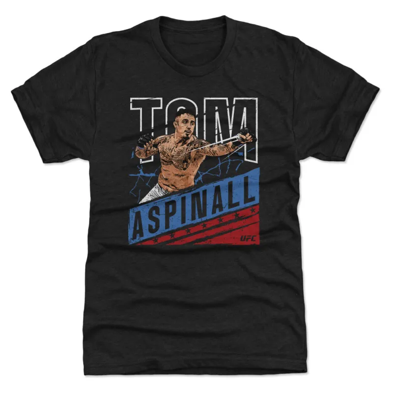 Men's 500 Level  Heather Black Tom Aspinall  Premium Tri-Blend T-Shirt sold by UFC