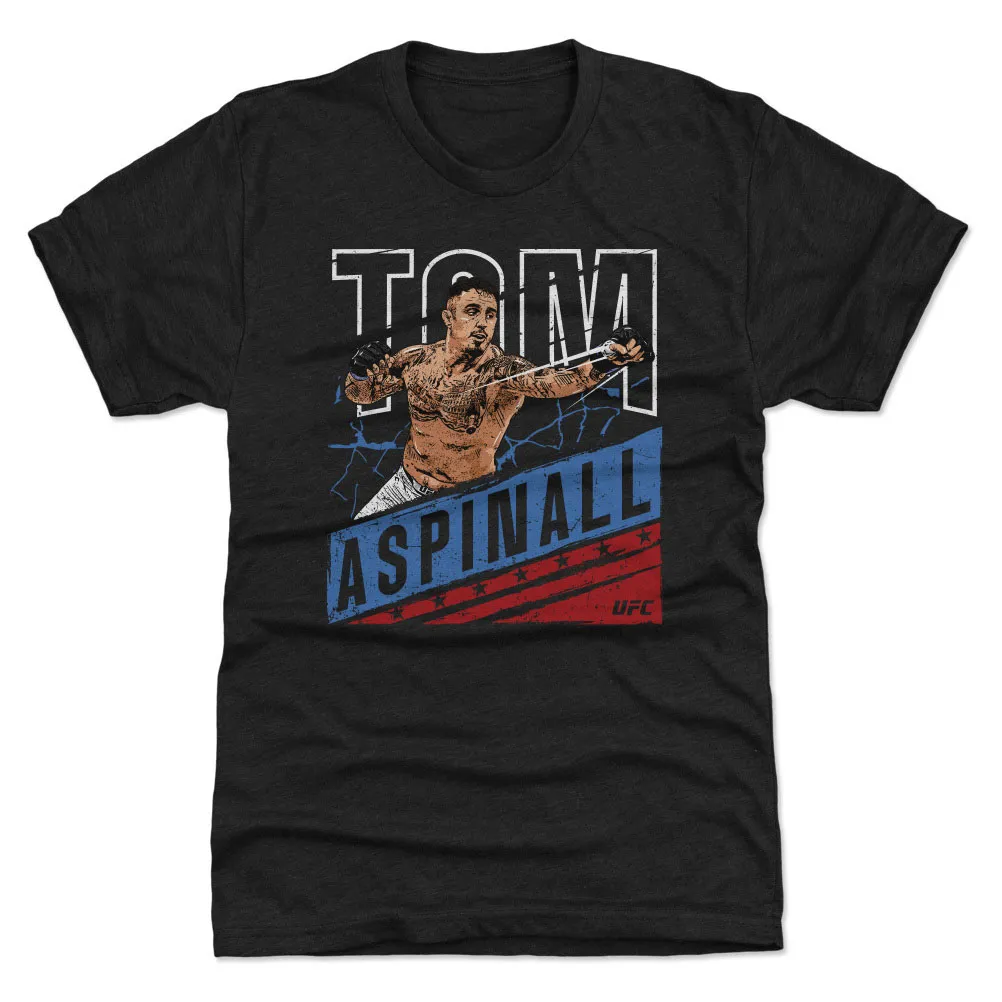 Men's 500 Level Heather Black Tom Aspinall Premium Tri-Blend T-Shirt sold by UFC