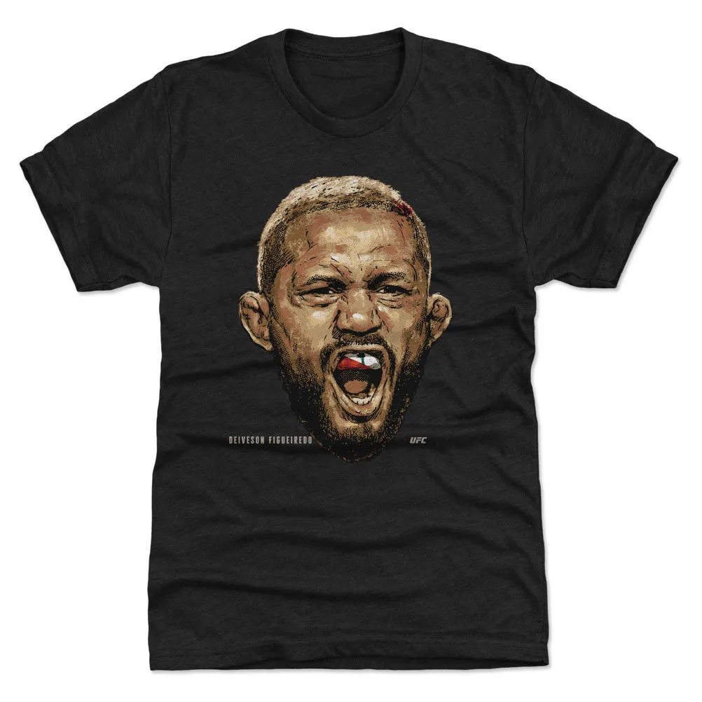 Men's 500 Level Heather Black Deiveson Figueiredo Premium Tri-Blend T-Shirt sold by UFC