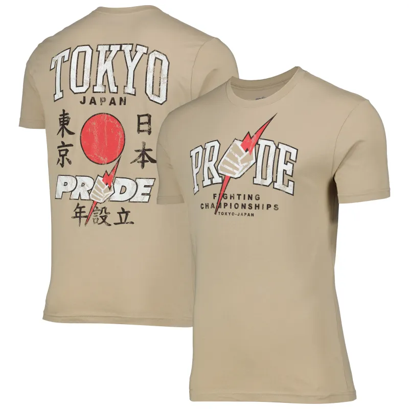 Men's Tan Pride Fighting Championship Origins T-Shirt sold by UFC
