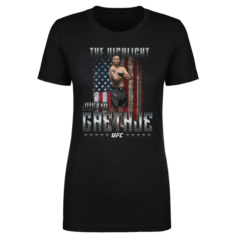 Women's 500 Level  Black Justin Gaethje "The Highlight" T-Shirt sold by UFC