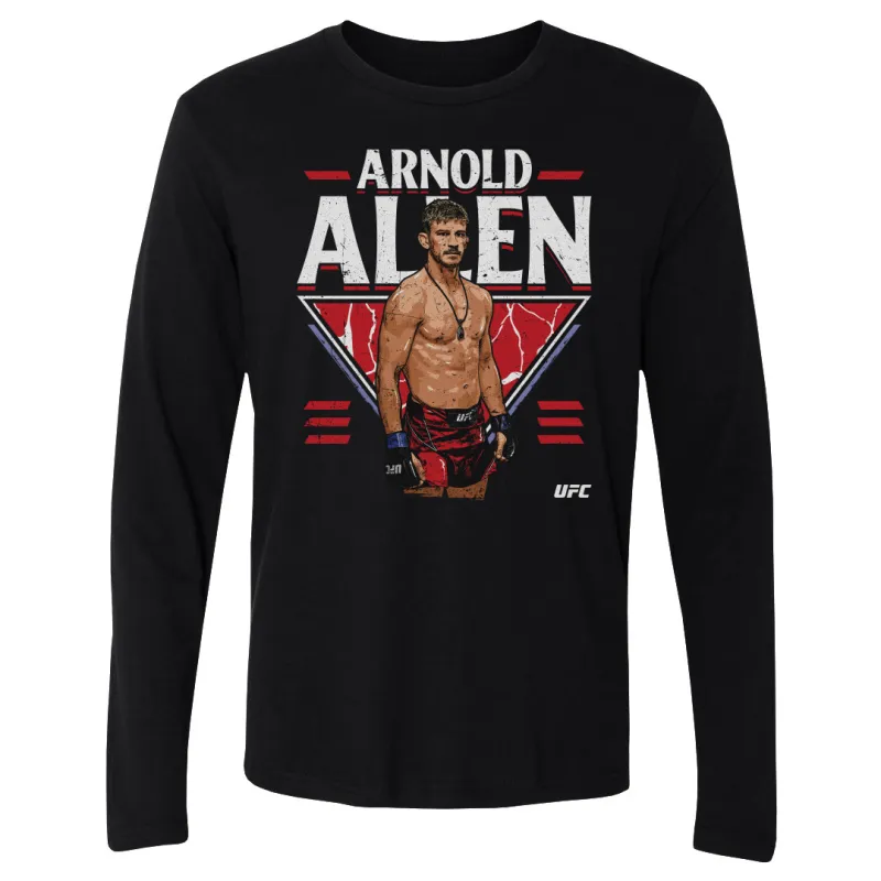Men's 500 Level Black Arnold Allen Pose Long Sleeve T-Shirt sold by UFC