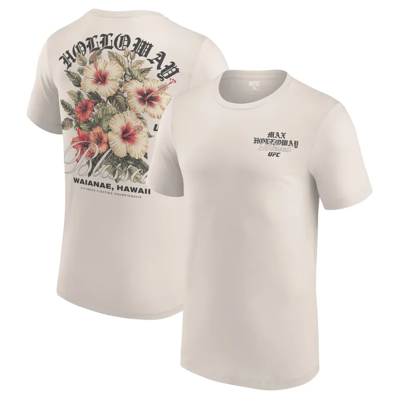 Men's UFC Sand Max Holloway Hibiscus T-Shirt made by UFC
