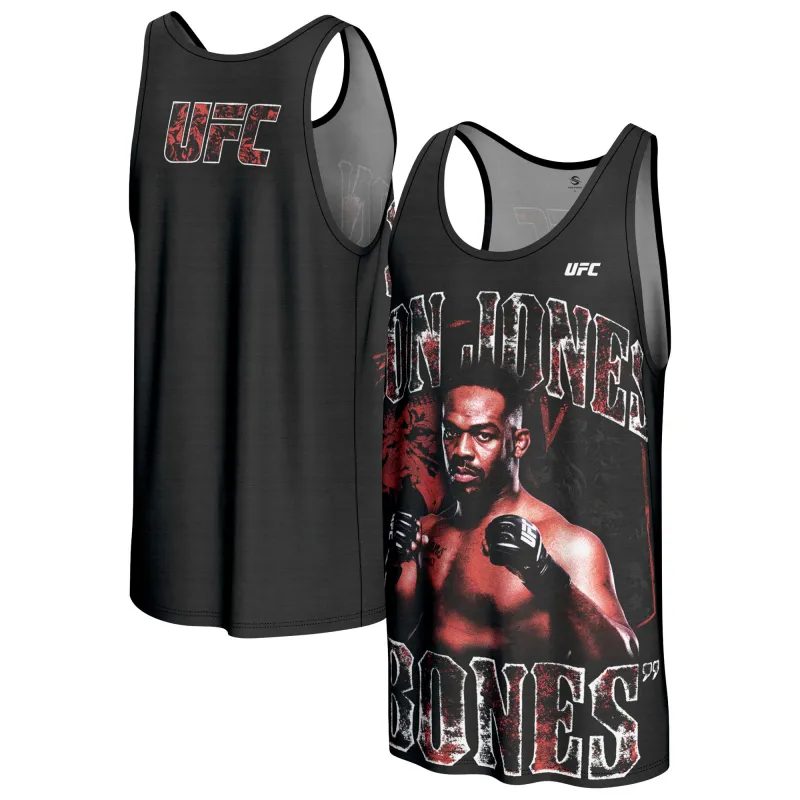 Men's ProSphere Black Jon Jones Tank Top made by UFC