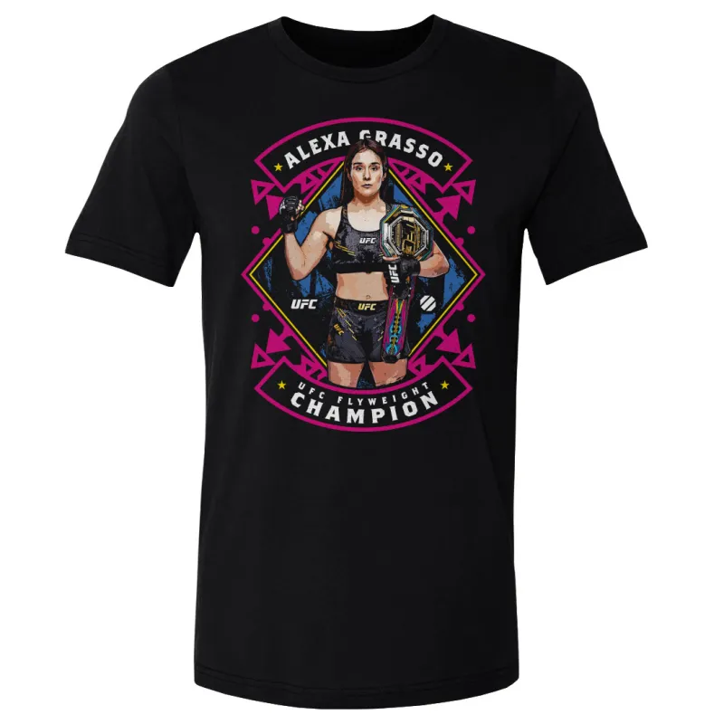 Men's 500 Level Black Alexa Grasso Champion Pose T-Shirt sold by UFC
