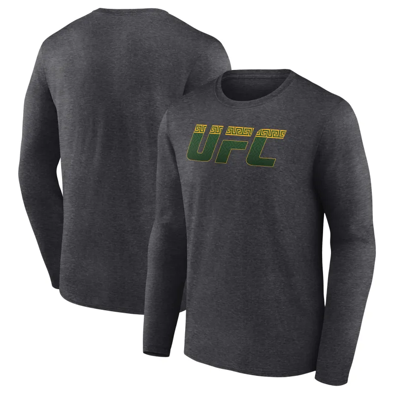 Men's Charcoal Alexander Volkanovski Unrivaled UFC Logo Long Sleeve T-Shirt sold by UFC