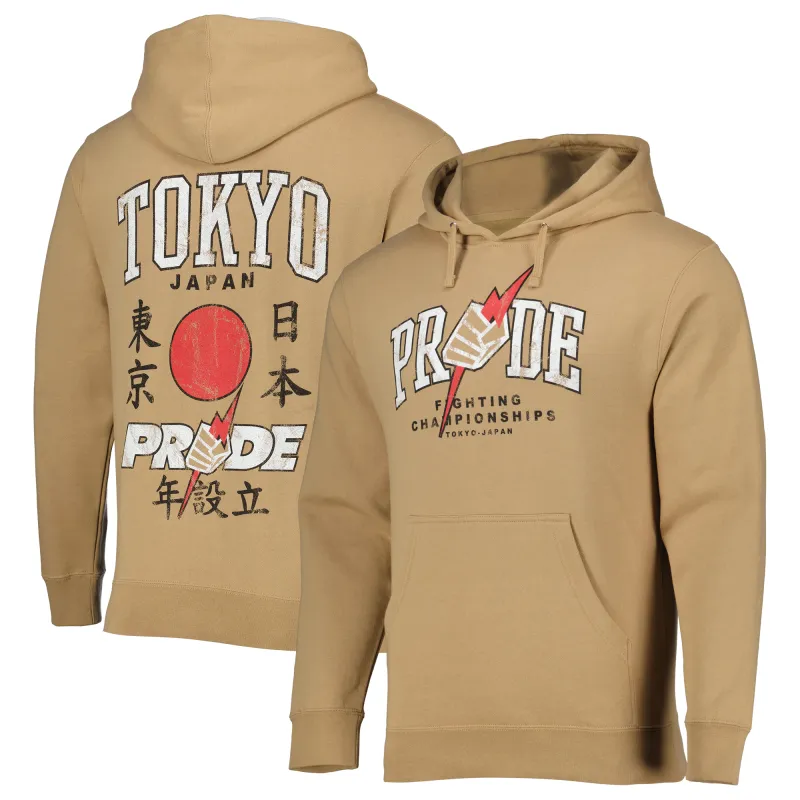 Men's Tan Pride Fighting Championship Origins Pullover Hoodie sold by UFC