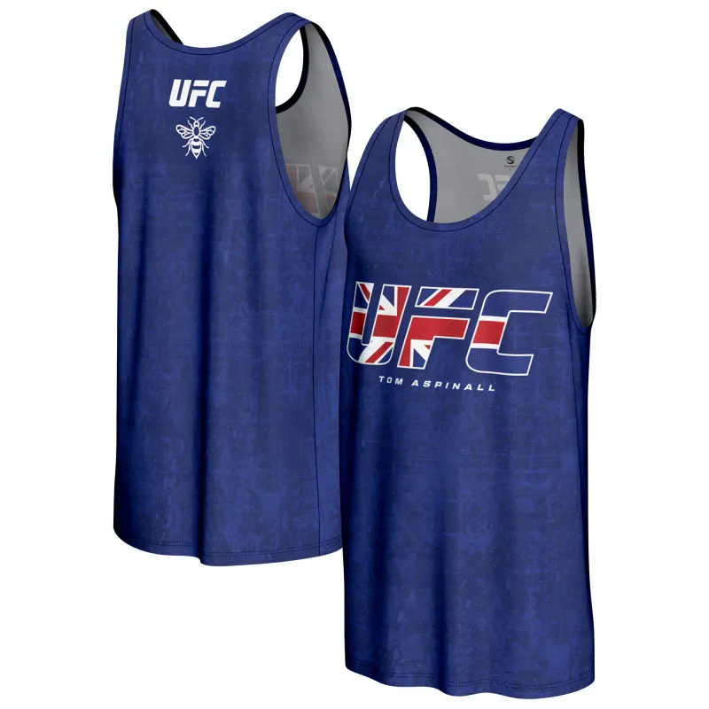 Men's ProSphere  Blue Tom Aspinall Unrivaled Tank Top made by UFC