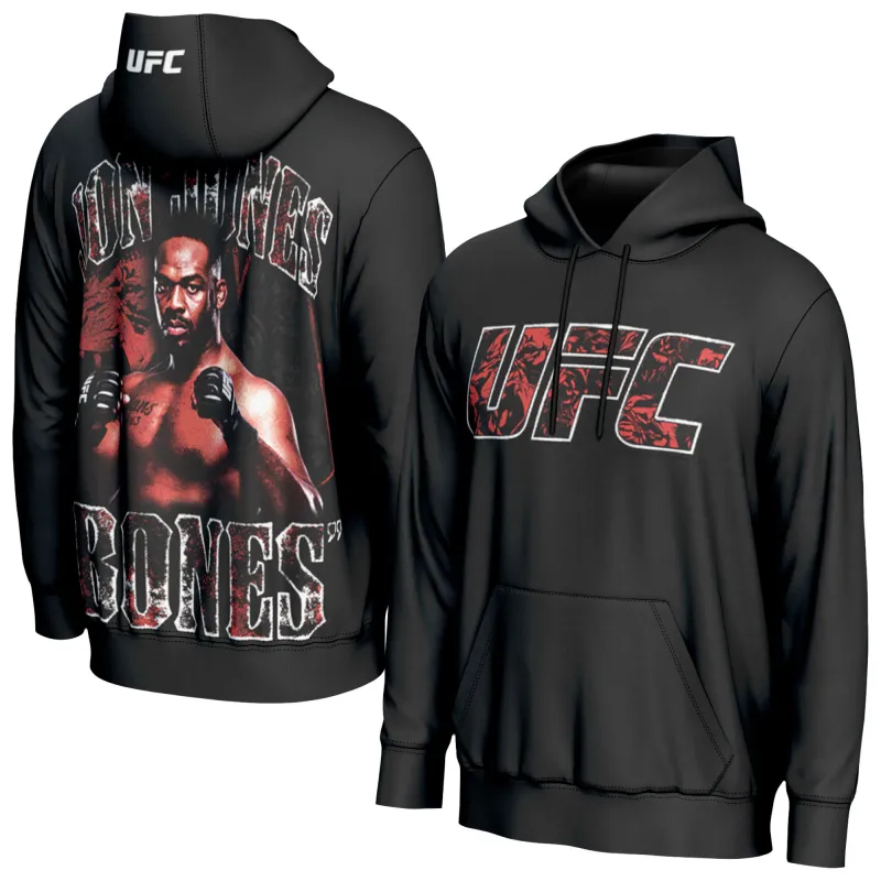 Men's ProSphere Black Jon Jones Hoodie sold by UFC