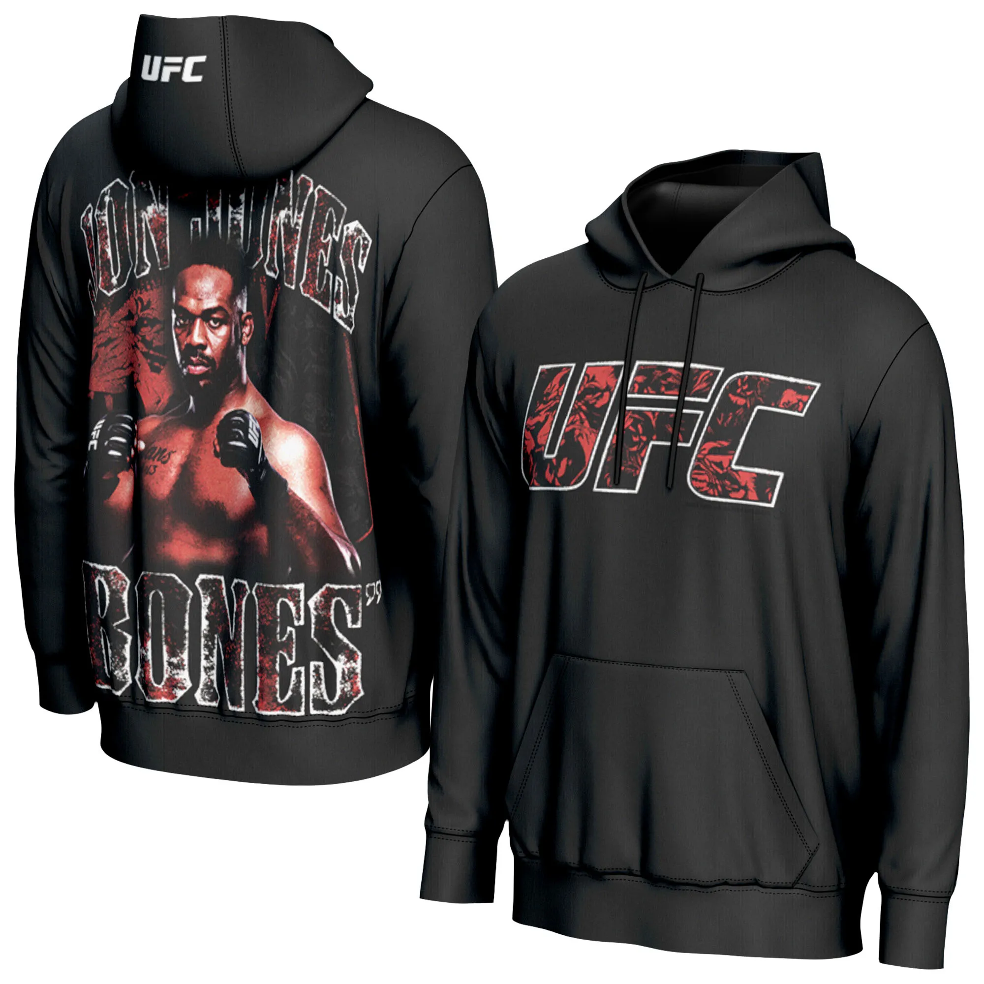 Men's ProSphere Black Jon Jones Hoodie sold by UFC