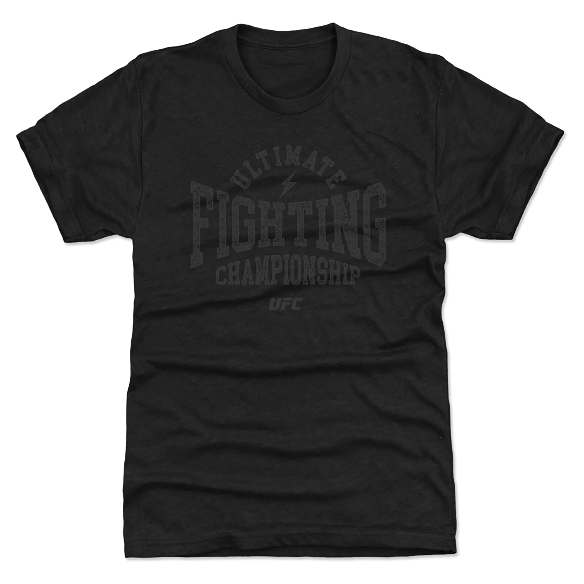 Men's Heather Black UFC Vintage Text Tri-Blend T-Shirt sold by UFC