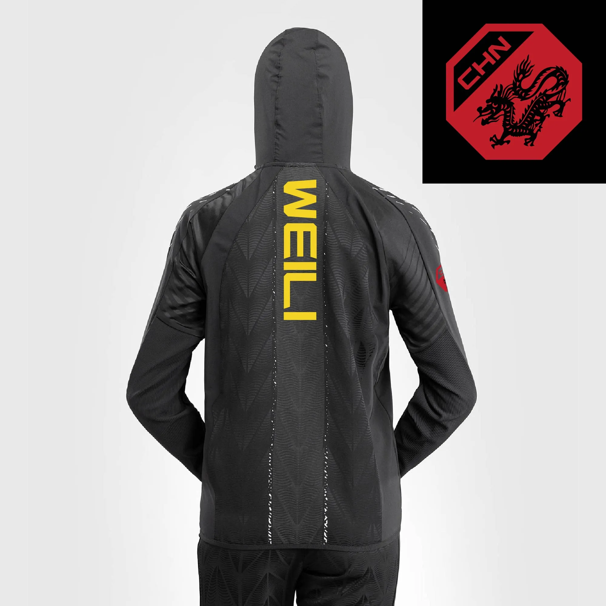 Women's UFC Zenith by Venum Black Zhang Weili Authentic Fight Night Full-Zip Walkout Hoodie sold by UFC