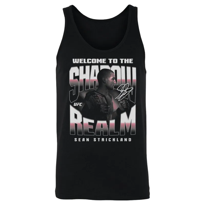 Men's 500 Level  Black Sean Strickland Welcome to the Shadow Realm Tank Top sold by UFC