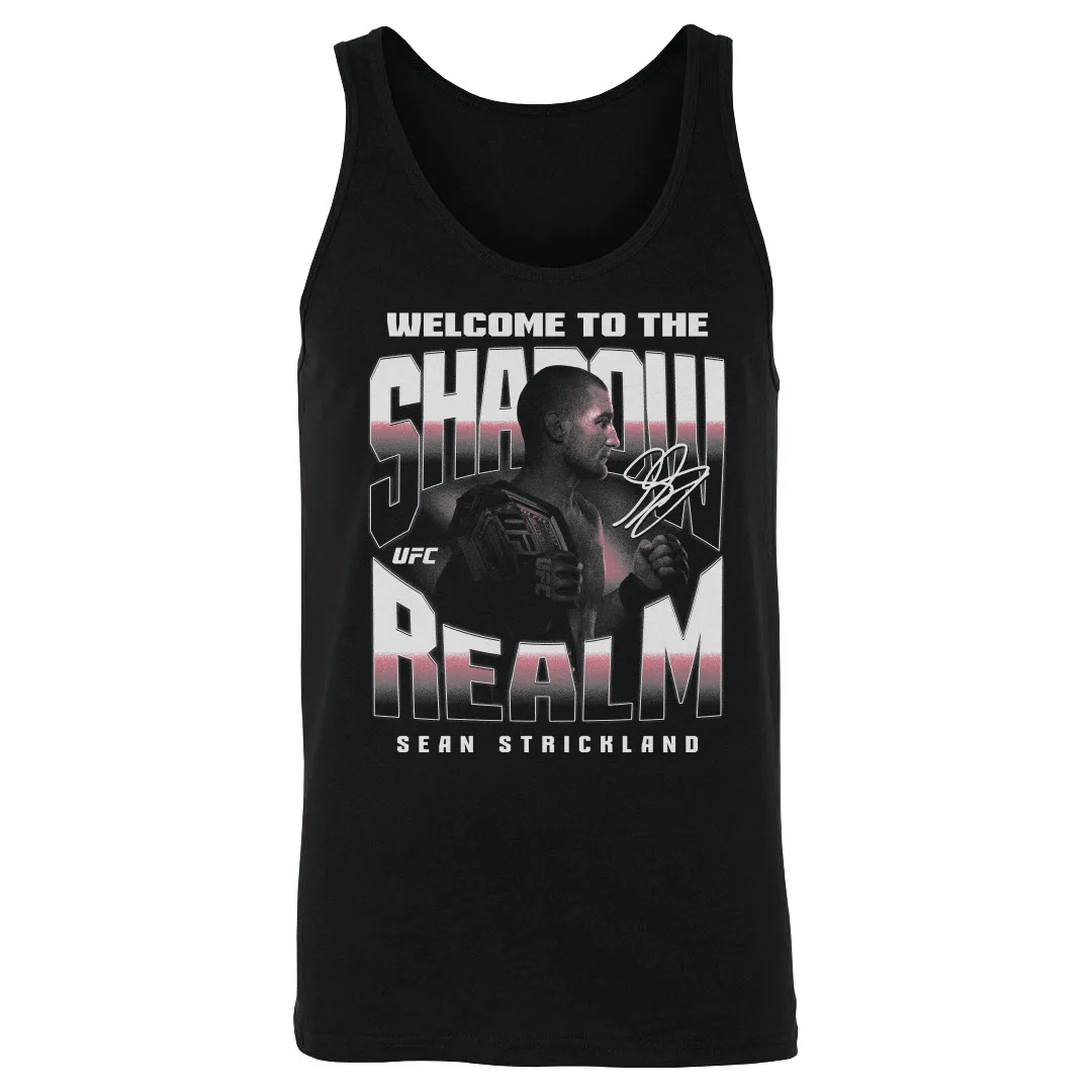 Men's 500 Level Black Sean Strickland Welcome to the Shadow Realm Tank Top sold by UFC