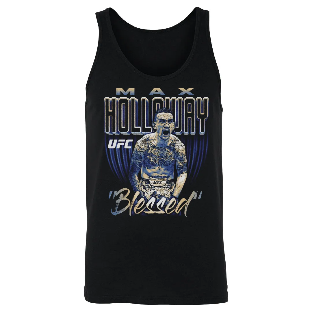 Men's 500 Level Black Max Holloway Bitmap Tank Top sold by UFC