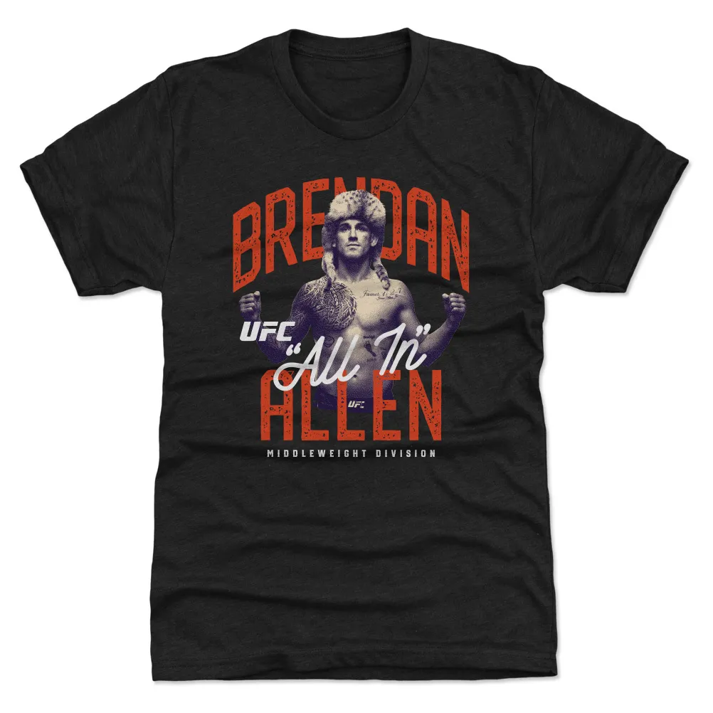Men's Black Brendan Allen Retro Bitmap Premium T-Shirt sold by UFC