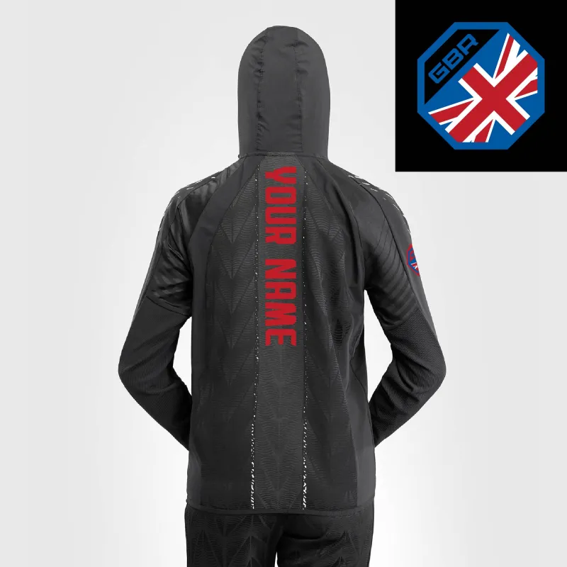 Women's UFC Zenith by Venum Black Authentic Fight Night Great Britain Personalized Full-Zip Walkout Hoodie sold by UFC