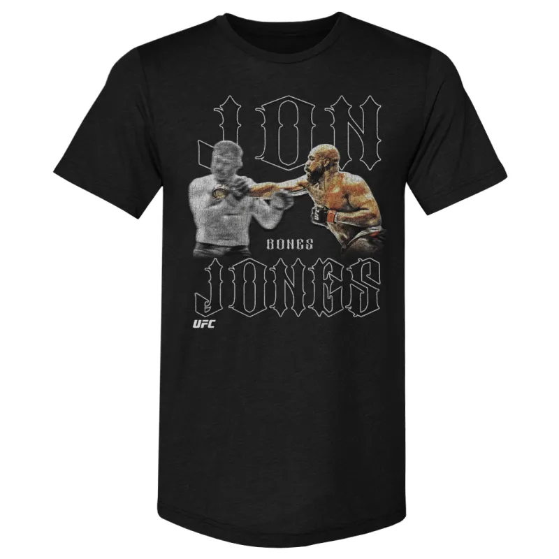 Men's 500 Level Heather Black Jon Jones Straight Right Tri-Blend T-Shirt sold by UFC