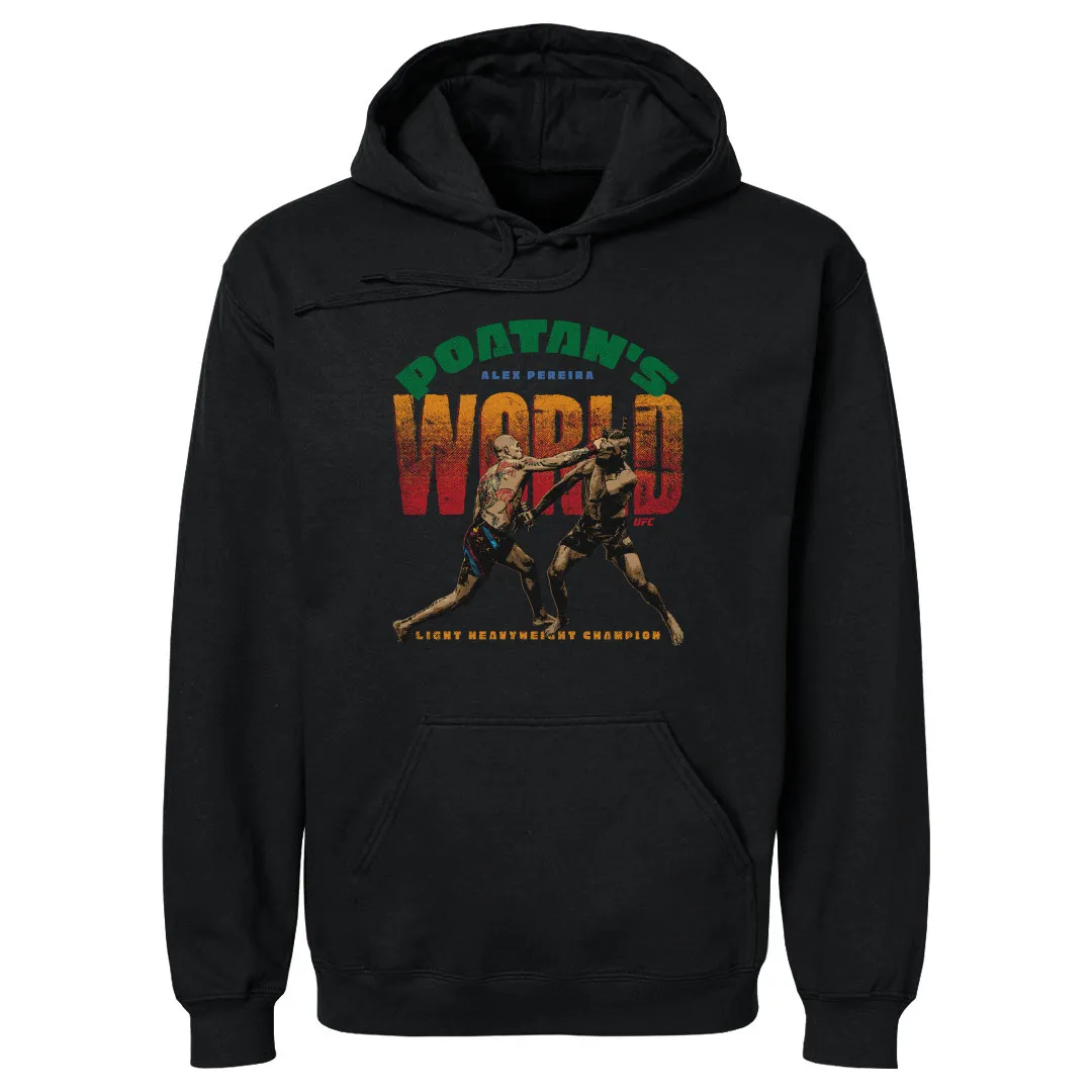 Men's 500 Level Black Alex Pereira Poatan's World Pullover Hoodie sold by UFC