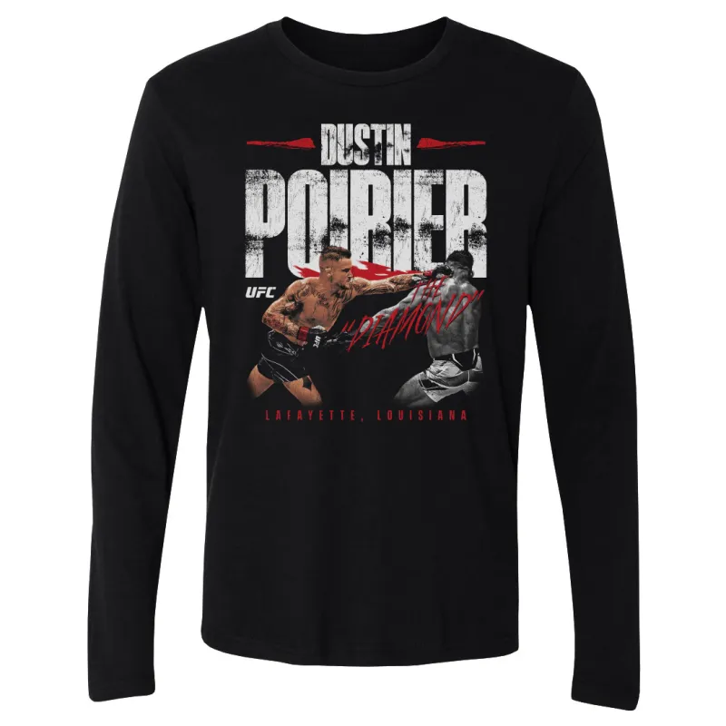 Men's 500 Level  Black Dustin Poirier "The Diamond" Long Sleeve T-Shirt sold by UFC