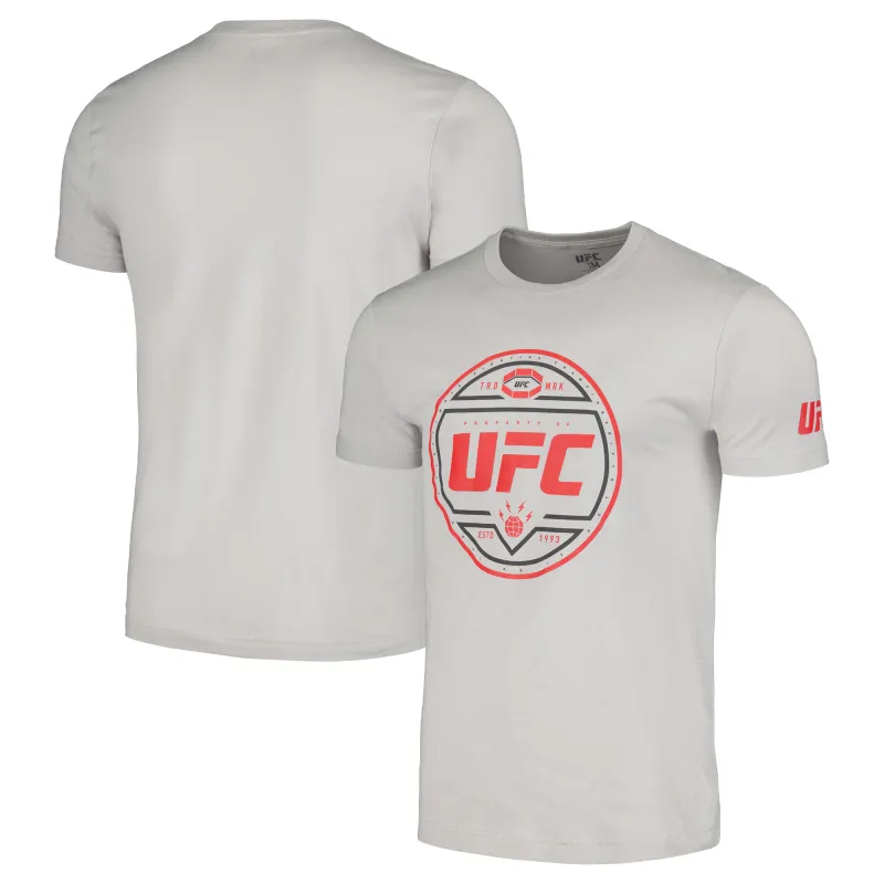 Men's  Silver UFC Emblem T-Shirt sold by UFC