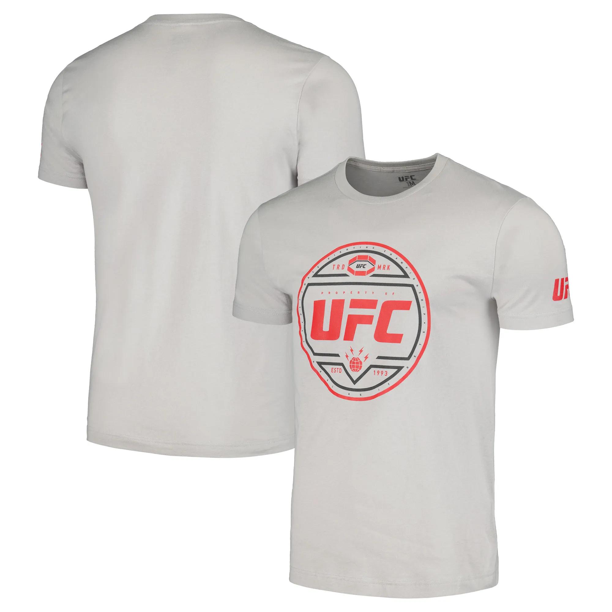 Men's Silver UFC Emblem T-Shirt sold by UFC