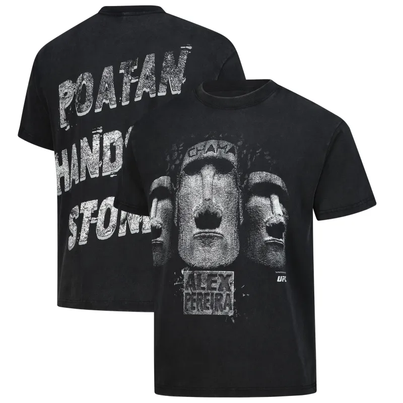Men's Black Alex Pereira Chama Stone Boxy T-Shirt made by UFC